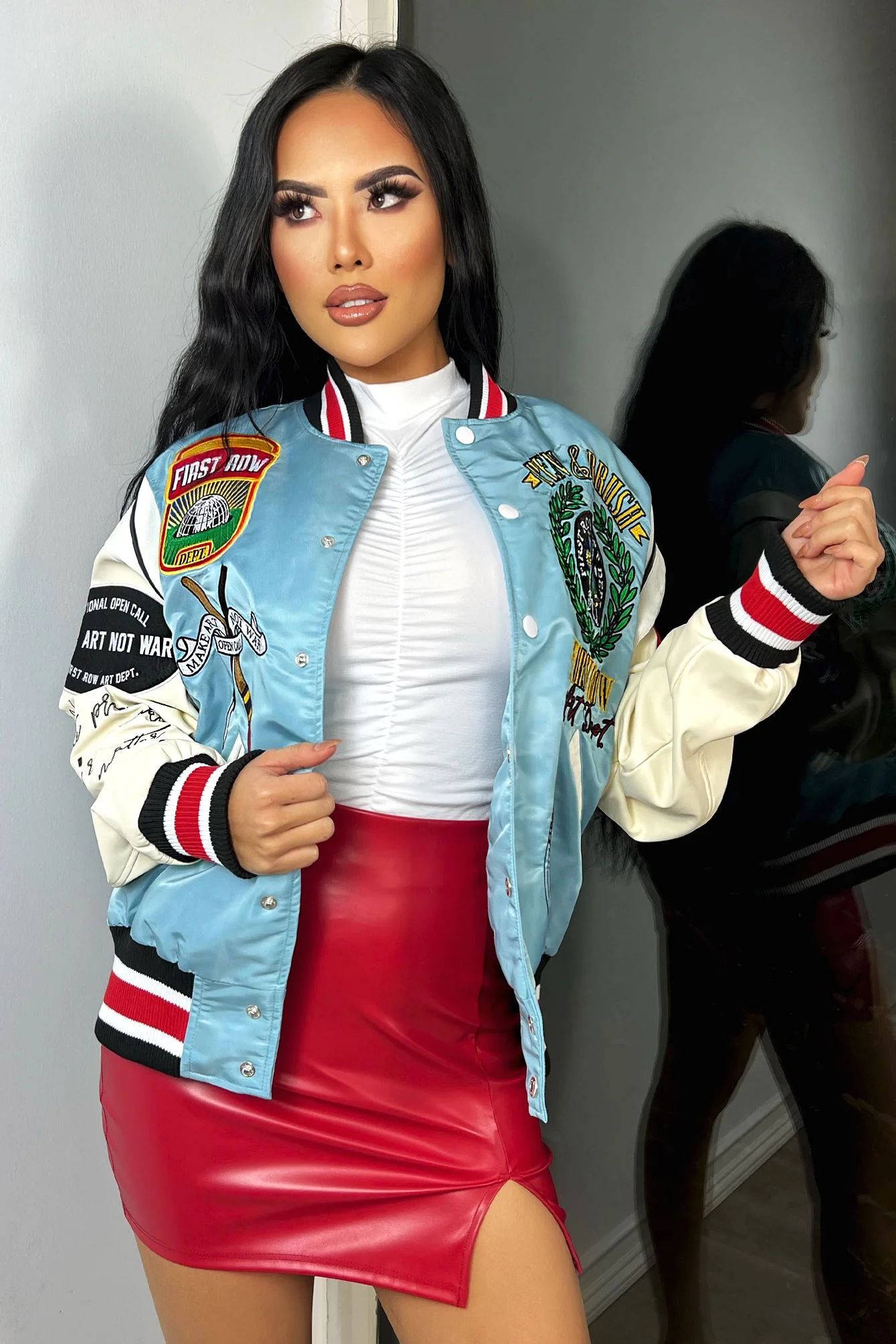 Ivy League Patchwork Varsity Jacket - Image 3