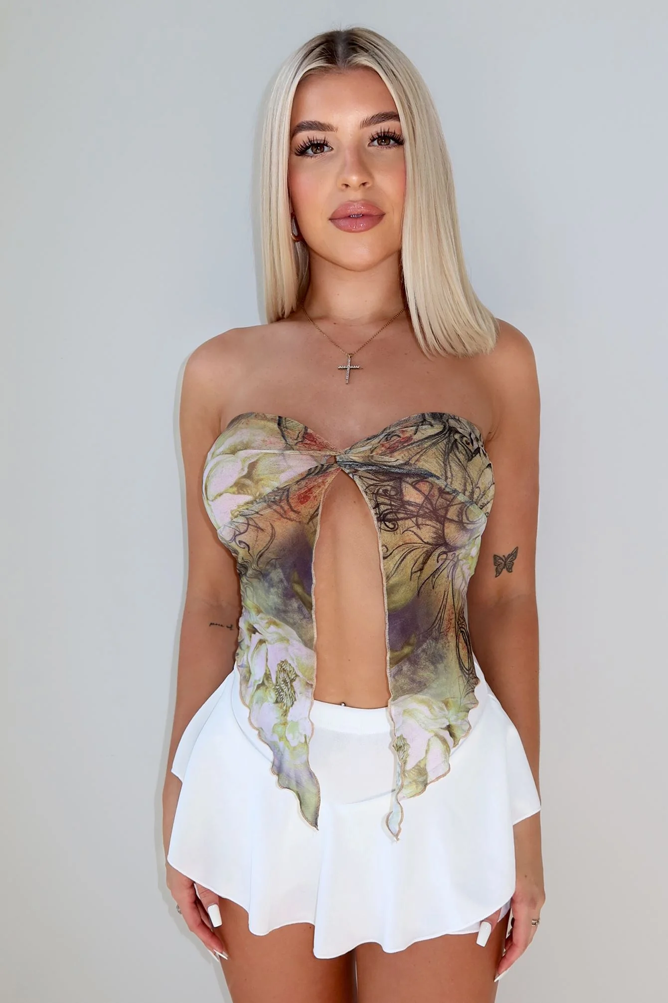 The Golden Age Strapless Mesh Top - Image 3